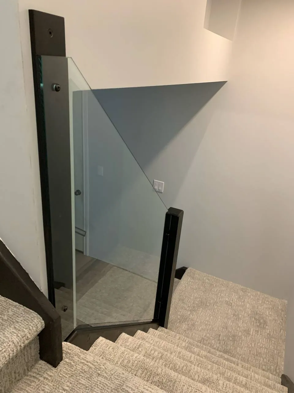 Modern Two-Tone Glass Railing