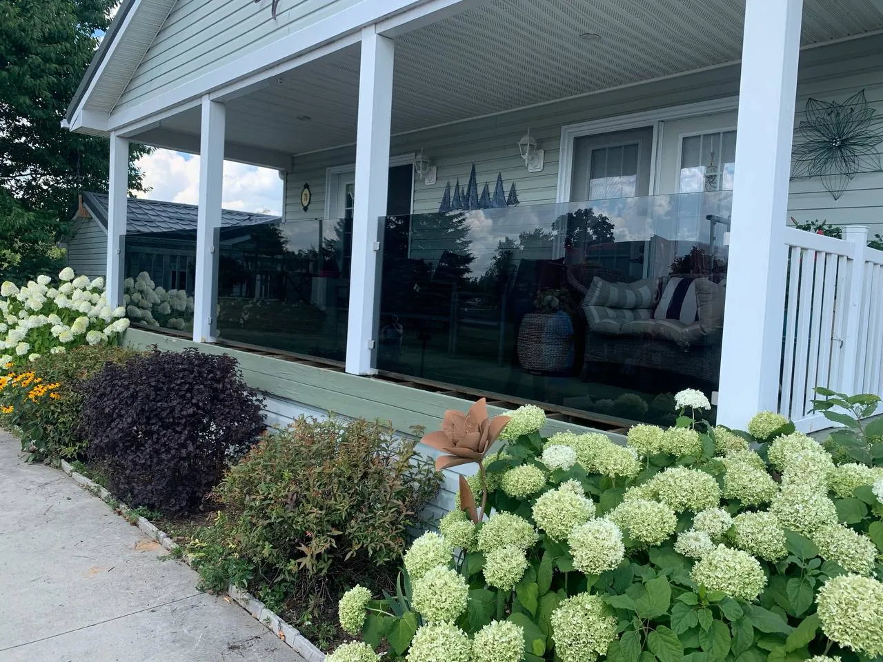Exterior Porch Glass Railing