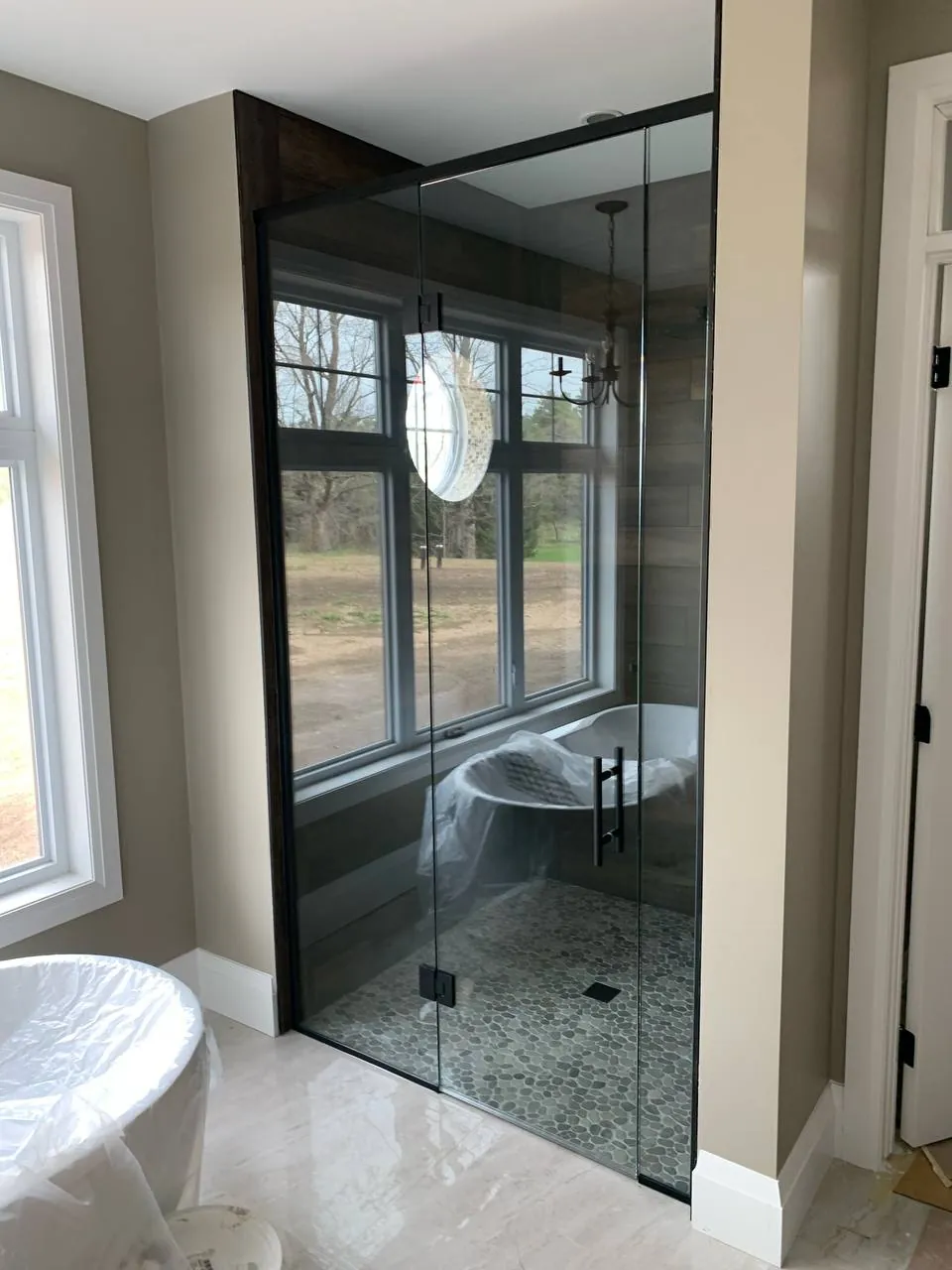 The Industrial Black Shower